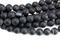 Natural Matte Sardonyx- Banded Agate, High Quality in Matt Round, 6mm, 8mm, 10mm Gemstone Beads