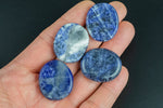 Natural Sodalite Small Flat Disk Pieces Healing Stones about 1" across Pre-charged