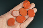 Natural Red Jasper Small Flat Disk Pieces Healing Stones about 1" across Pre-charged