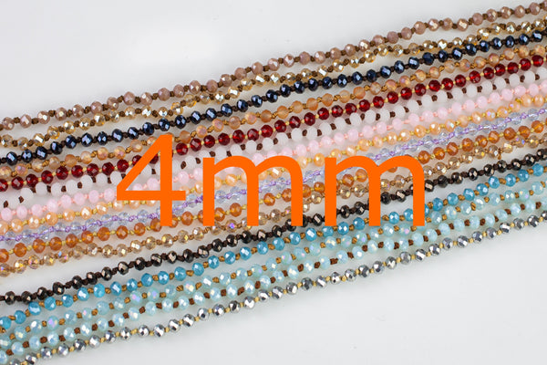 4mm knotted 36" Single Wrap Layering Skinny Hand-Knotted Necklaces! 4mm very cute! About 34-36 inches long