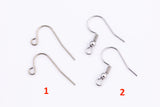 Stainless Steel Earring Hook Wire Fishhook Fish Hook - about 20mm - 6 pairs 12pcs x8