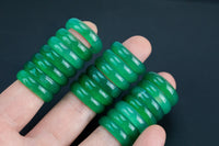 Jade Ring - Natural Real Jade Chakra Stone Ring Size 6,7,8 Approx. Pre-charged