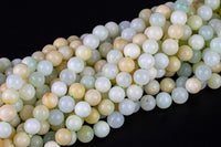 Natural Peruvian Green OPAL Beads - Round - 6mm 8mm 10mm or 12mm - Full 15.5" 15.5 inch strands Smooth Gemstone Beads