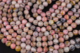 Natural AUSTRALIAN PINK OPAL Beads - Round - 6mm 8mm 10mm or 12mm - Full 15.5" 15.5 inch strands Smooth Gemstone Beads