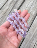 Pink Amethyst Chip Bracelet Stretchy String Bracelet Natural Gemstone Crystal Bracelets Pre-charged Handmade Jewelry Bracelet
