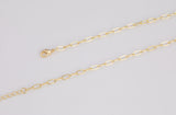 Modern Chain Choker Gold Rectangular (3x6mm) Link Basic Gold Chain Thin Dainty Necklace - Layering Necklace - Simple Chain Handmade Jewelry