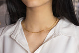 Modern Chain Choker Gold Rectangular (3x6mm) Link Basic Gold Chain Thin Dainty Necklace - Layering Necklace - Simple Chain Handmade Jewelry