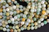 Natural Burmese Jade 7mm Faceted Round Beads 15.5" Strand Gemstone Beads