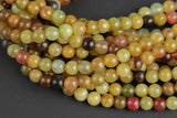 Flower Jade Beads 4mm 6mm 8mm 10mm Round Beads 15.5" Strand Gemstone Beads