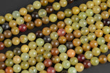 Flower Jade Beads 4mm 6mm 8mm 10mm Round Beads 15.5" Strand Gemstone Beads