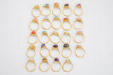 Wired Gemstone Rings Wire Wrapped Crystal Jewelry, Gifts for Women, Handmade Ring for women Handmade Jewelry Chakra Rings ring Chakra stones