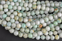 Natural Burmese Jade 6mm 8mm 10mm 12mm Round Beads Real Genuine Jade Gemstone from Vietnam 15.5" Strand Gemstone Beads