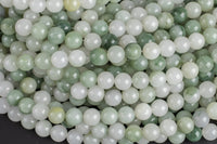 Natural Rare Thai Pale Jade Beads 4mm 6mm 8mm 10mm Round Beads 15.5" Strand Gemstone Beads