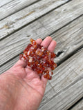 Carnelian Bracelet Stretchy String Bracelet Natural Gemstone Chips Bracelets Pre-charged Handmade Jewelry