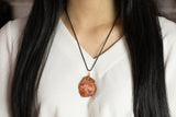 Raw Carnelian Necklace Pendant Handwrapped in USA Handmade Jewelry Healing Crystal Chakra Stone Carnelian Jewelry Pre-charged