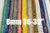 NEW BATCH!! Knotted crystal necklaces. Extra Long Hand-Knotted Crystal- Approximately 36-39 Inches Long- 8mm- Long Necklace