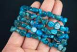 Apatite Bracelet Gemstone Bracelet Stretchy String Oval Bracelet Natural Gemstone Bracelets - Gemstone Nugget Bracelets Handmade Jewelry