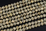 Natural Banded Autumn Jasper Faceted round sizes 6mm and 8mm Gemstone Beads