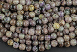 Natural Charorite, High Quality in Faceted Round- 6mm, 8mm, 10mm- Full 15.5 Inch Strand Gemstone Beads