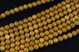 Natural Australian Yellow Mustard Mookaite 6mm 8mm 10mm 12mm Round Beads Real Genuine Gemstone 15.5" Strand Gemstone Beads