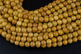 Natural Australian Yellow Mustard Mookaite 6mm 8mm 10mm 12mm Round Beads Real Genuine Gemstone 15.5" Strand Gemstone Beads