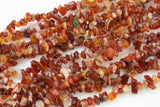 30"-32" Natural Carnelian Chips Beads 6mm - 8mm - 32 inch Strand Gemstone Beads