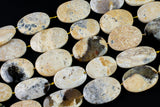 Natural Yellow Opal- Flat Oval- Full 15.5 Inch Strand AAA Quality Gemstone Beads- 24x34mm