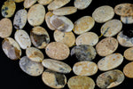 Natural Yellow Opal- Flat Oval- Full 15.5 Inch Strand AAA Quality Gemstone Beads- 24x34mm