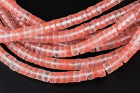 Cherry Quartz Heishi Discs Beads 2x4mm 3x6mm 15.5" Strand