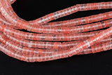 Cherry Quartz Heishi Discs Beads 2x4mm 3x6mm 15.5" Strand