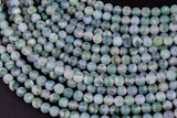 AAA Natural Matte Green Moss Agate Round Beads 4mm Round Beads 6mm Round Beads 8mm Round Beads Green Gemstone Spheres 15.5" Strand