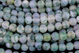 AAA Natural Matte Green Moss Agate Round Beads 4mm Round Beads 6mm Round Beads 8mm Round Beads Green Gemstone Spheres 15.5" Strand