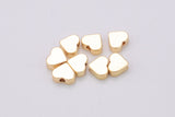 8pc 18K Gold Heart Bead- 8 pieces per Order- 8mm