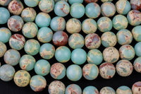 Natural Impression Sea Sediment Jasper Round Beads 4mm 6mm 8mm 10mm Aka Snake Skin Jasper Aqua Terra Jasper 15.5" Strand Smooth