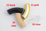 6pc Curved Tube for Bracelet Making - Acrylic Bamboo Beads, Curved Tube Beads, Resin 12 mm x 35mm, Bamboo Bracelet Bangle