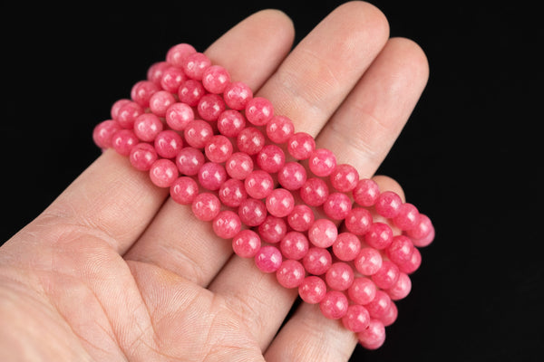 Raspberry Jade 6mm Bracelet Stretchy String Bracelet Natural Gemstone Crystal Bracelets Pre-charged Handmade Jewelry Bracelet