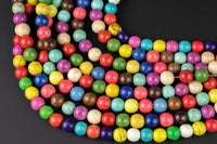 10mm Round Magnesite Multi Color- 15.5 inches per strand