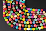 10mm Round Magnesite Multi Color- 15.5 inches per strand