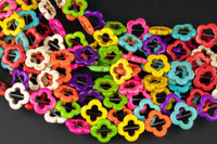 20mm Flower Magnesite Multi Color- 15.5 inches per strand