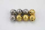 HEAVY SOLID Bali Style Metal Spacer Beads Balls 8mm 10mm 11mm Gold Brass Silver - Great spacers for bracelets!