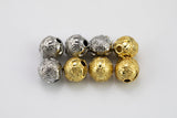 HEAVY SOLID Bali Style Metal Spacer Beads Balls 8mm 10mm 11mm Gold Brass Silver - Great spacers for bracelets!