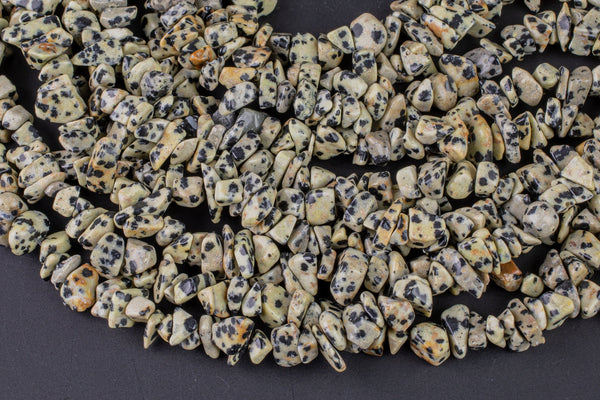 30"-32" Natural Dalmatian Jasper Chips Beads 6mm - 8mm - 32 inch Strand Gemstone Beads