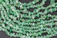 30"-32" Natural Green Aventurine Chips Beads 6mm - 8mm - 32 inch Strand Gemstone Beads