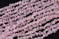 30" Natural Rose Quartz Chips Beads 6mm - 8mm - 32 inch Strand Gemstone Beads