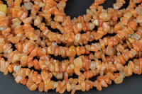 30"-32" Natural Orange Aventurine Chips Beads 6mm - 8mm - 32 inch Strand Gemstone Beads