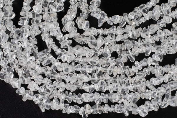 30"-32" Natural Rock Quartz Crystal Chips Beads 6mm - 8mm - 32 inch Strand Gemstone Beads