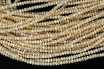 Natural Mother of Pearl, High Quality in Irregular Roundels-4mm- Full 16 inch strand- Gemstone Beads Shell Beads