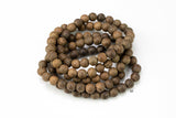 8mm Stackable Matte Finished Wood Bracelets - Handmade- On Strong Cloth Elastics- WHOLESALE 6 Bracelets per order - 8mm 7-7.5"