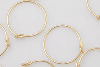 Gold Filled Hoop Earing- 14/20 Gold Filled- Made in USA -15mm 20mm-30mm-45mm- 2 pieces per order- 1 pairs