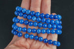 Royal Blue Jade 6mm and 8mm Bracelet Stretchy String Bracelet Natural Gemstone Crystal Bracelets Pre-charged Handmade Jewelry Bracelet